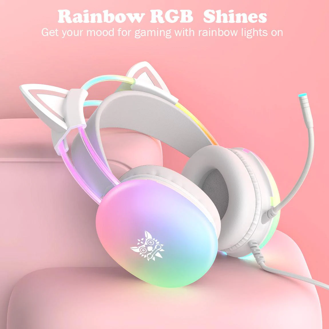 ONIKUMA X25 Cat Ear  RGB Gaming Headset - Image 3