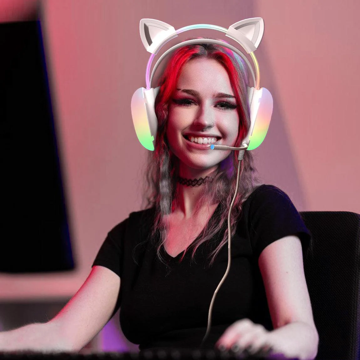 ONIKUMA X25 Cat Ear  RGB Gaming Headset - Image 7
